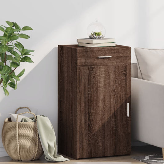 Credenza Rovere Marrone 50x42,5x93 cm in Legno Multistrato