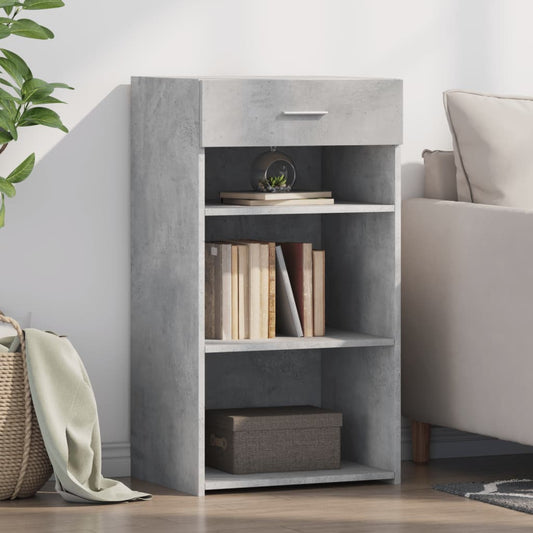 Credenza Grigio Cemento 50x42,5x93 cm in Legno Multistrato