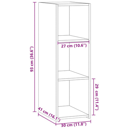 Credenza Bianca 30x41x93 cm in Legno Multistrato