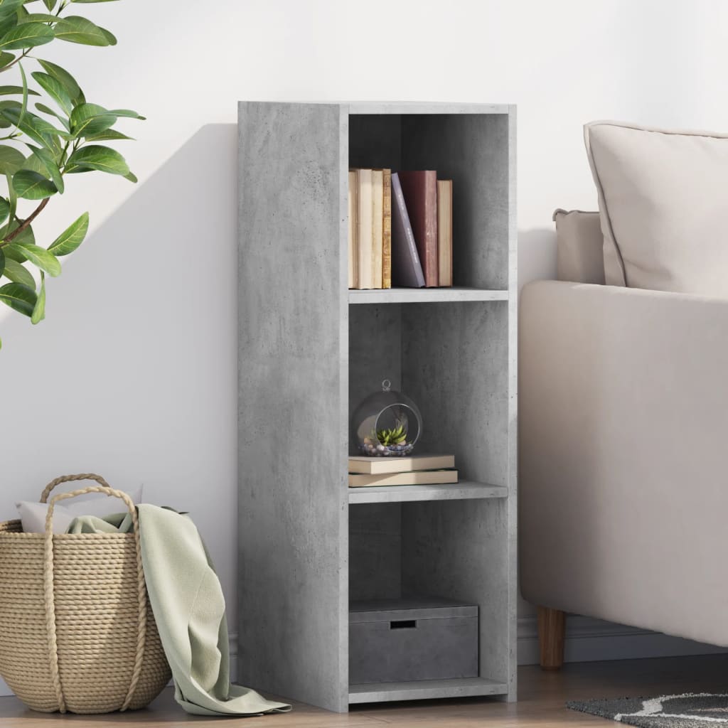 Credenza Grigio Cemento 30x41x93 cm in Legno Multistrato