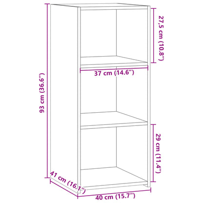 Credenza Grigio Cemento 40x41x93 cm in Legno Multistrato