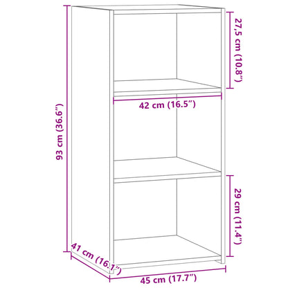 Credenza Nera 45x41x93 cm in Legno Multistrato