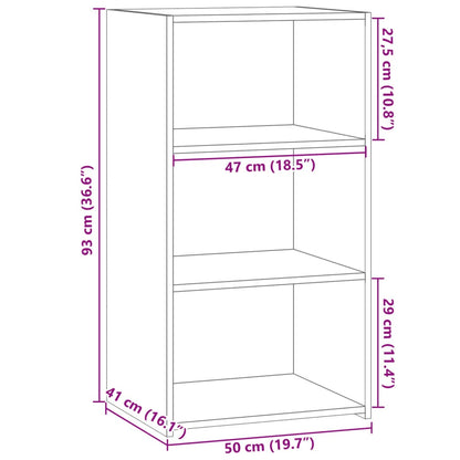 Credenza Bianca 50x41x93 cm in Legno Multistrato