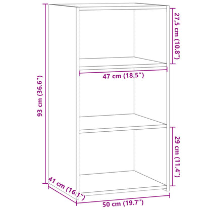 Credenza Rovere Sonoma 50x41x93 cm in Legno Multistrato