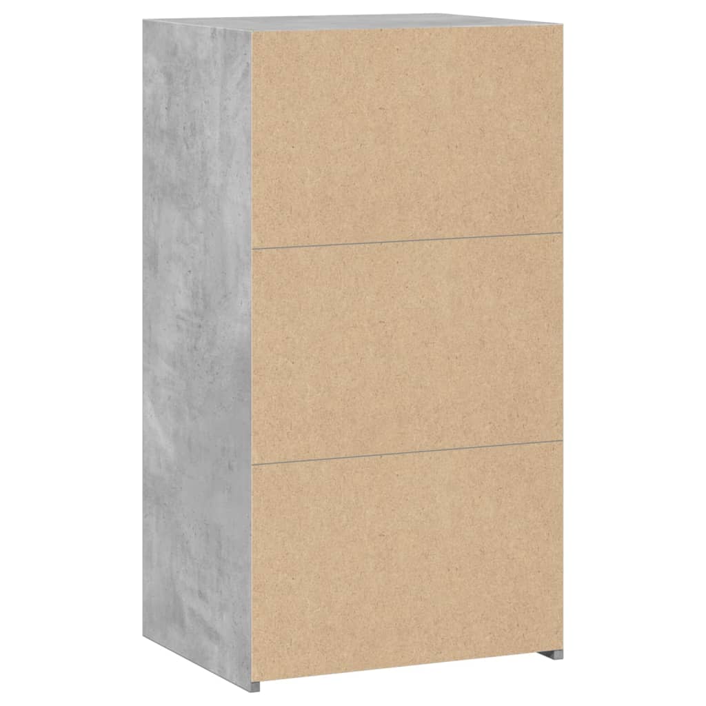 Credenza Grigio Cemento 50x41x93 cm in Legno Multistrato