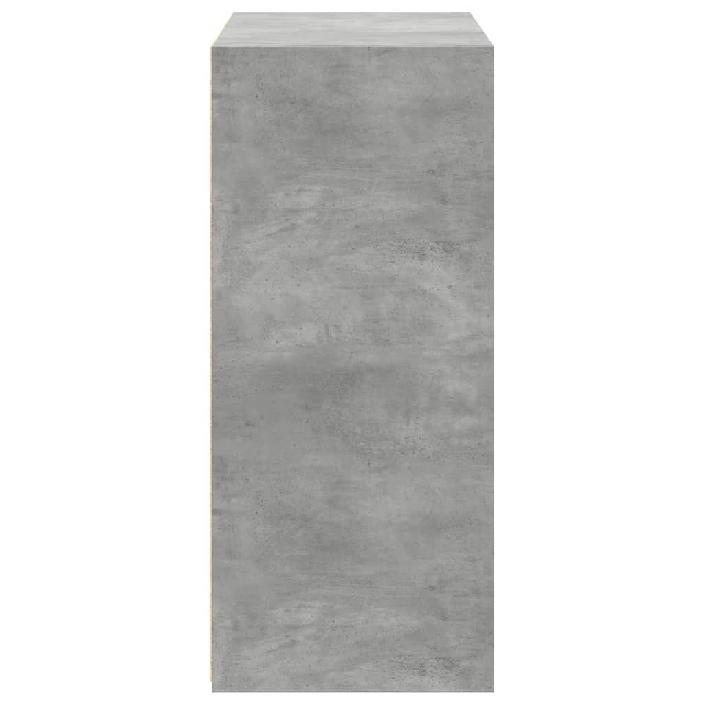 Credenza Grigio Cemento 70x41x93 cm in Legno Multistrato