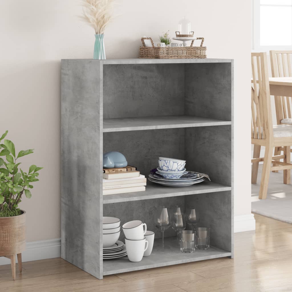 Credenza Grigio Cemento 70x41x93 cm in Legno Multistrato - homemem39