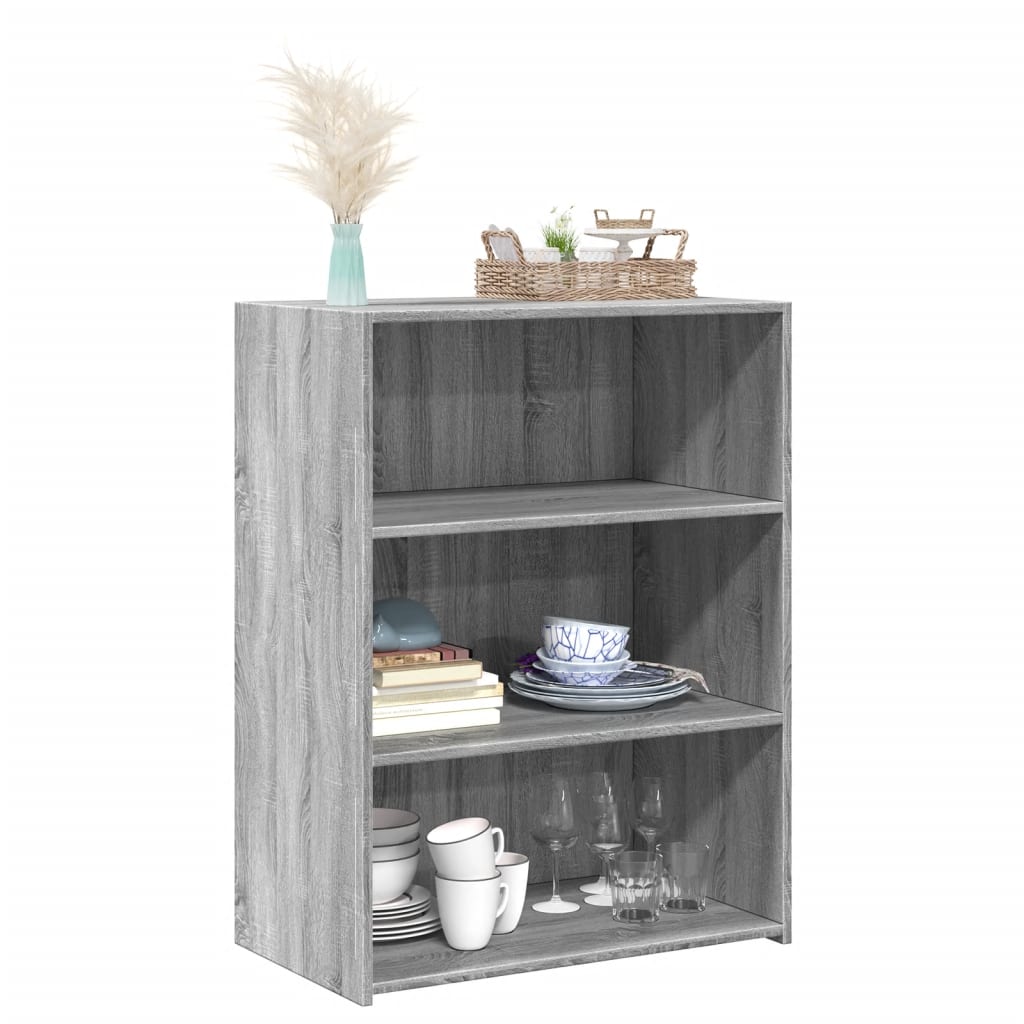 Credenza Grigio Sonoma 70x41x93 cm in Legno Multistrato