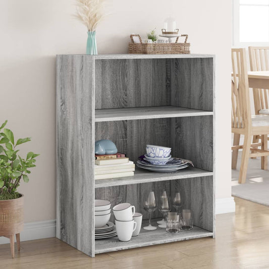 Credenza Grigio Sonoma 70x41x93 cm in Legno Multistrato