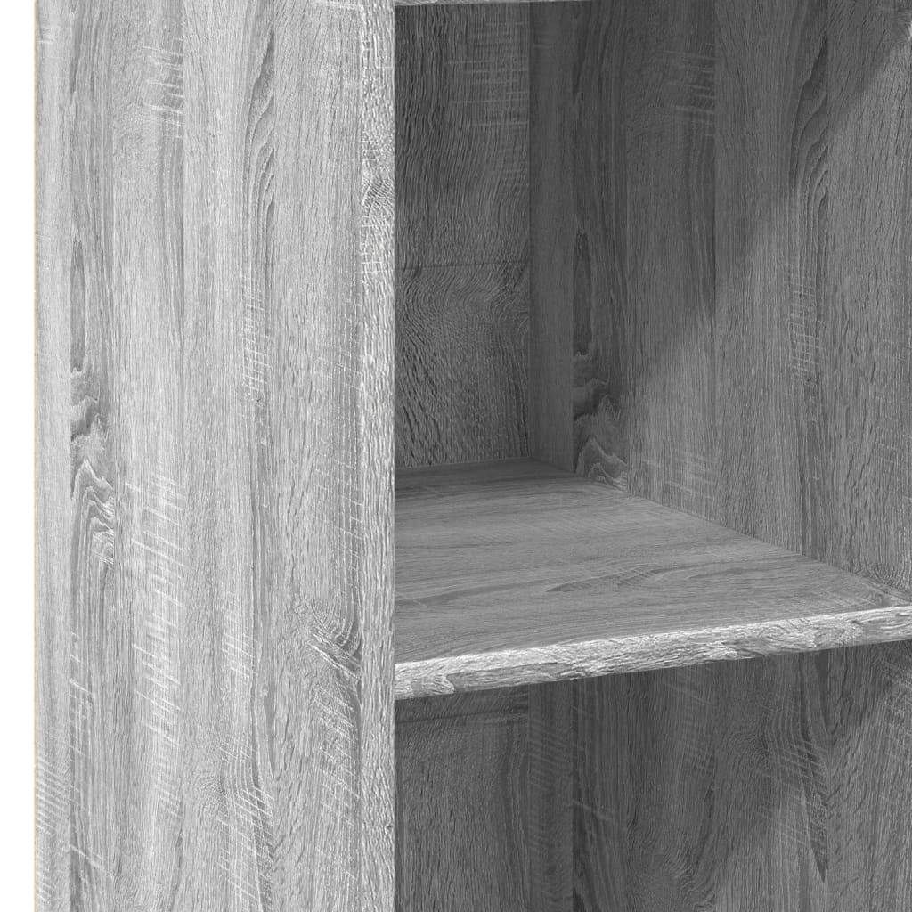 Credenza Grigio Sonoma 30x41x124cm in Legno Multistrato