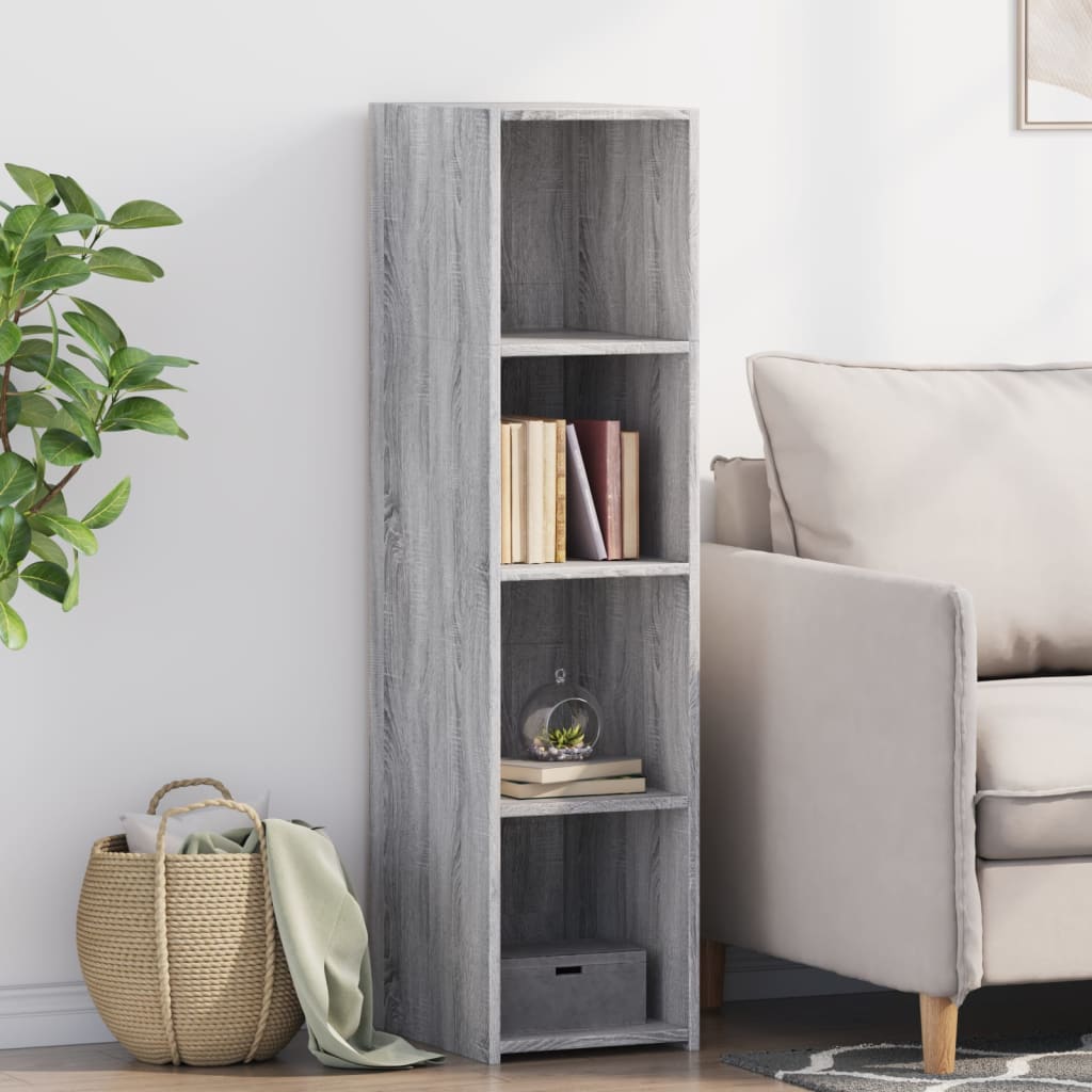 Credenza Grigio Sonoma 30x41x124cm in Legno Multistrato