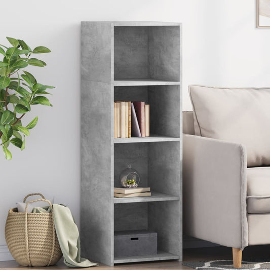 Credenza Grigio Cemento 40x41x124cm in Legno Multistrato