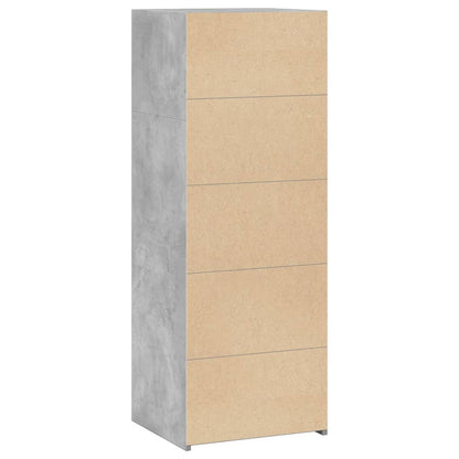 Credenza Grigio Cemento 45x41x124 cm in Legno Multistrato