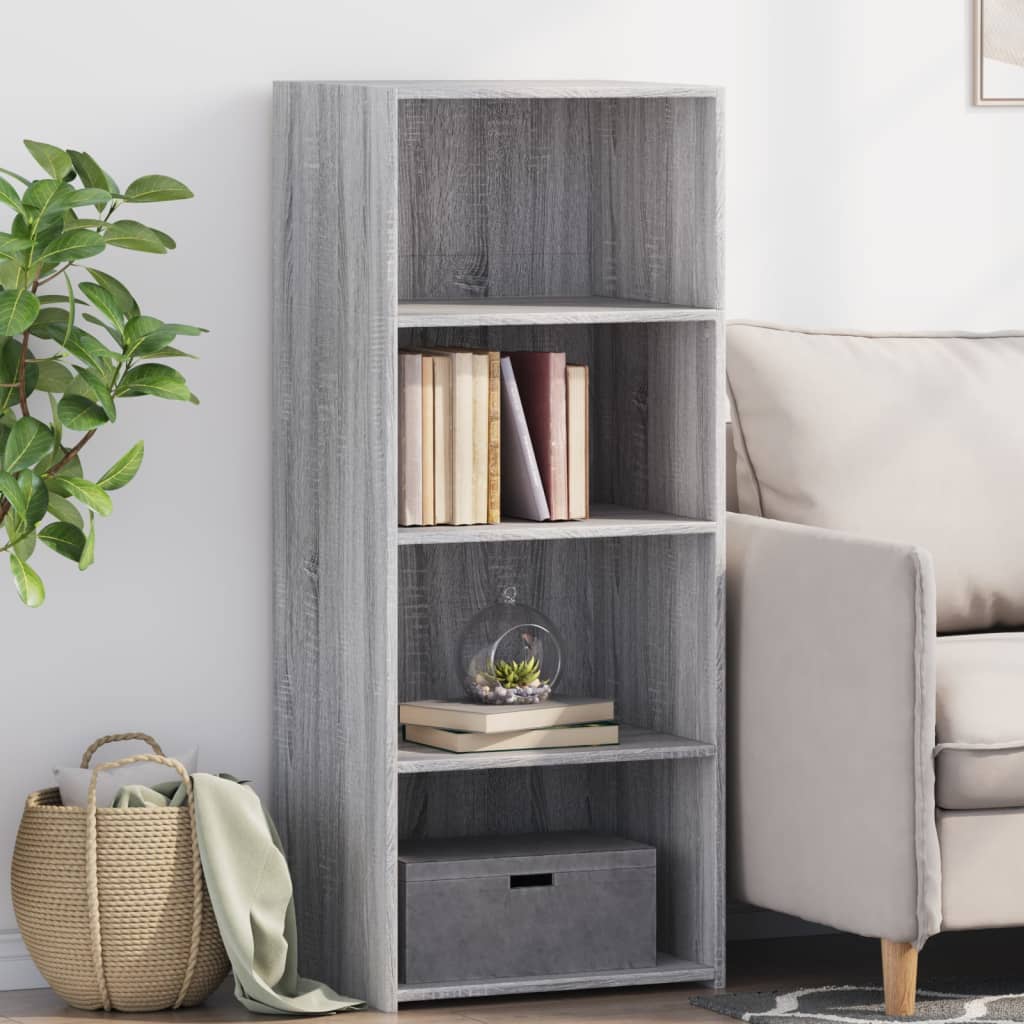 Credenza Grigio Sonoma 50x41x124 cm in Legno Multistrato