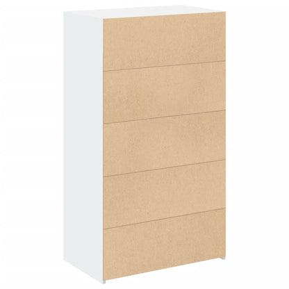 Credenza Bianca 70x41x124 cm in Legno Multistrato - homemem39