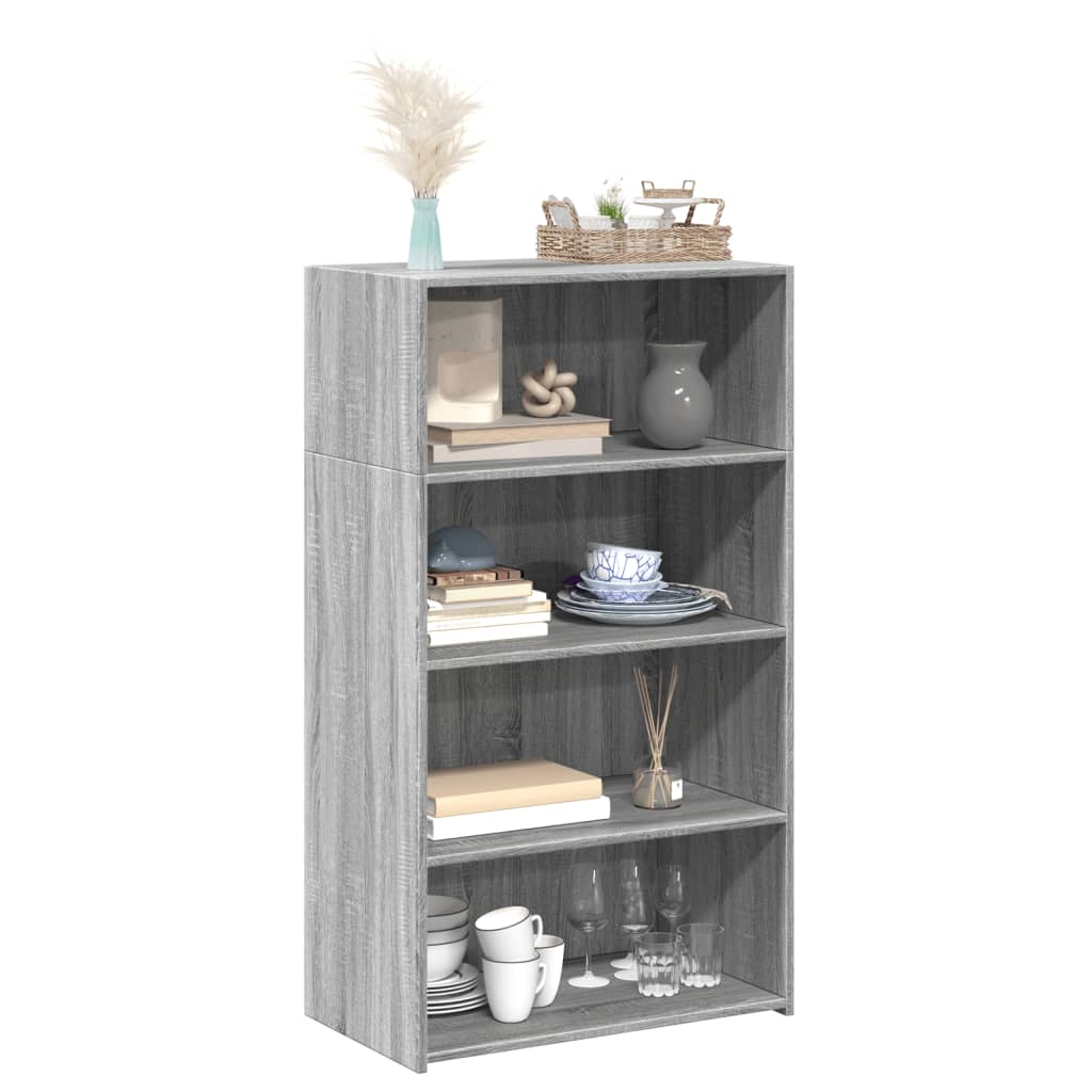 Credenza Grigio Sonoma 70x41x124 cm in Legno Multistrato - homemem39