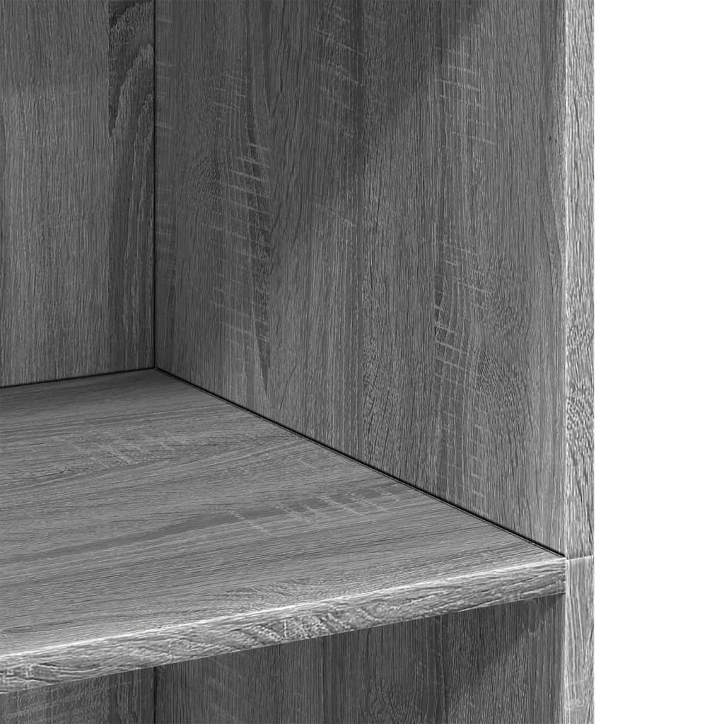 Credenza Grigio Sonoma 70x41x124 cm in Legno Multistrato