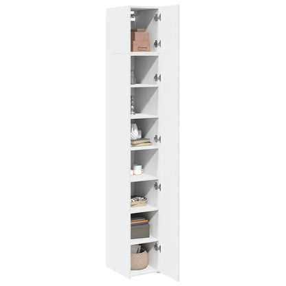 Mobile Sottile Bianco 30x42,5x225 cm in Truciolato | homemem39