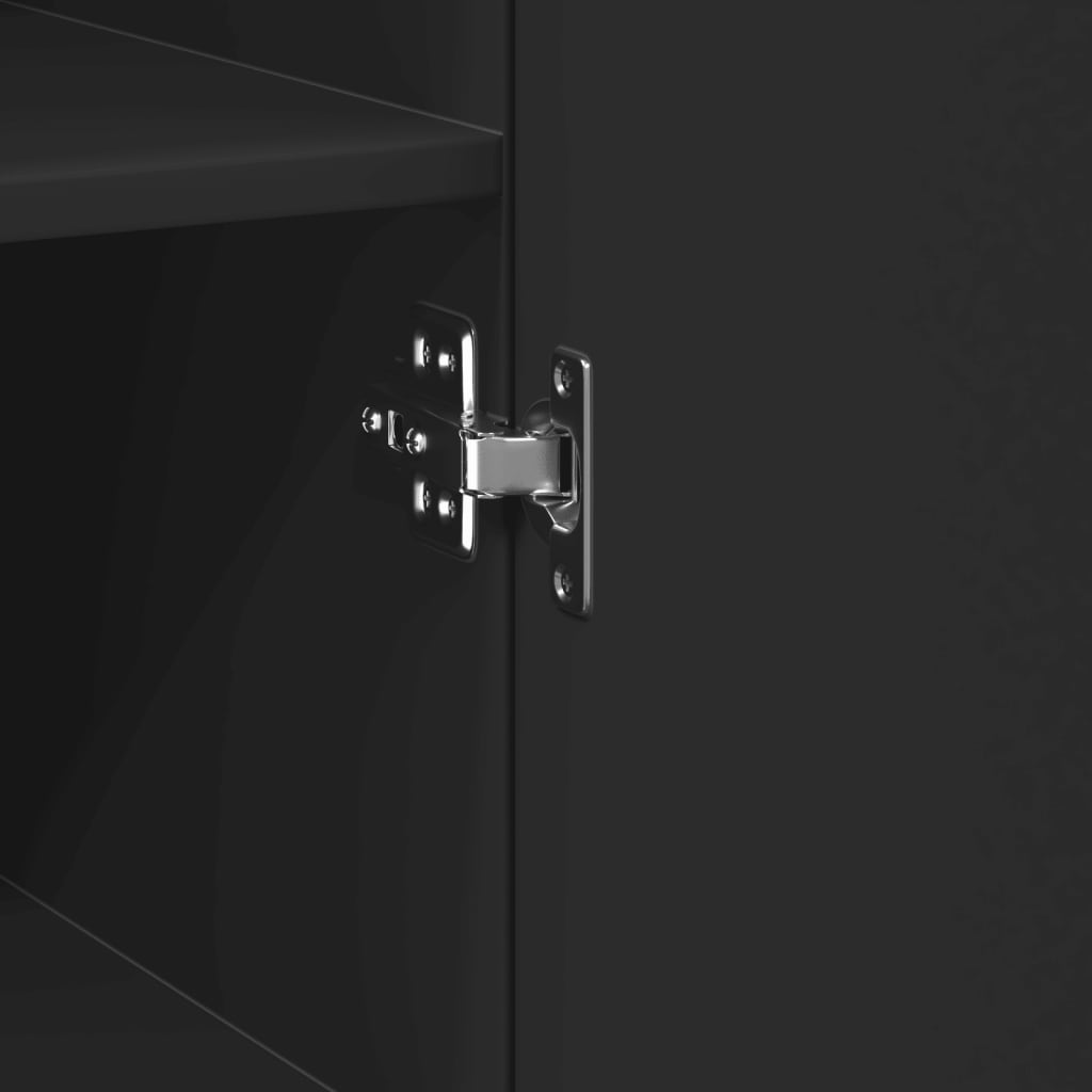 Mobile Sottile Nero 30x42,5x225 cm in Truciolato - homemem39