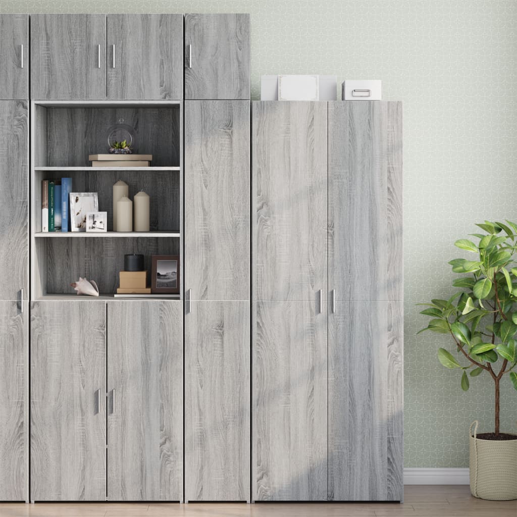 Mobile Sottile Grigio Sonoma 30x42,5x225 cm in Truciolato - homemem39