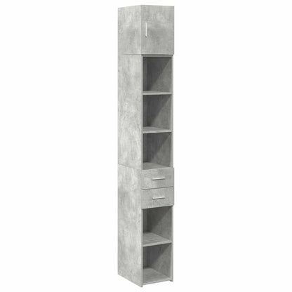 Mobile Sottile Grigio Cemento 30x42,5x225 cm in Truciolato