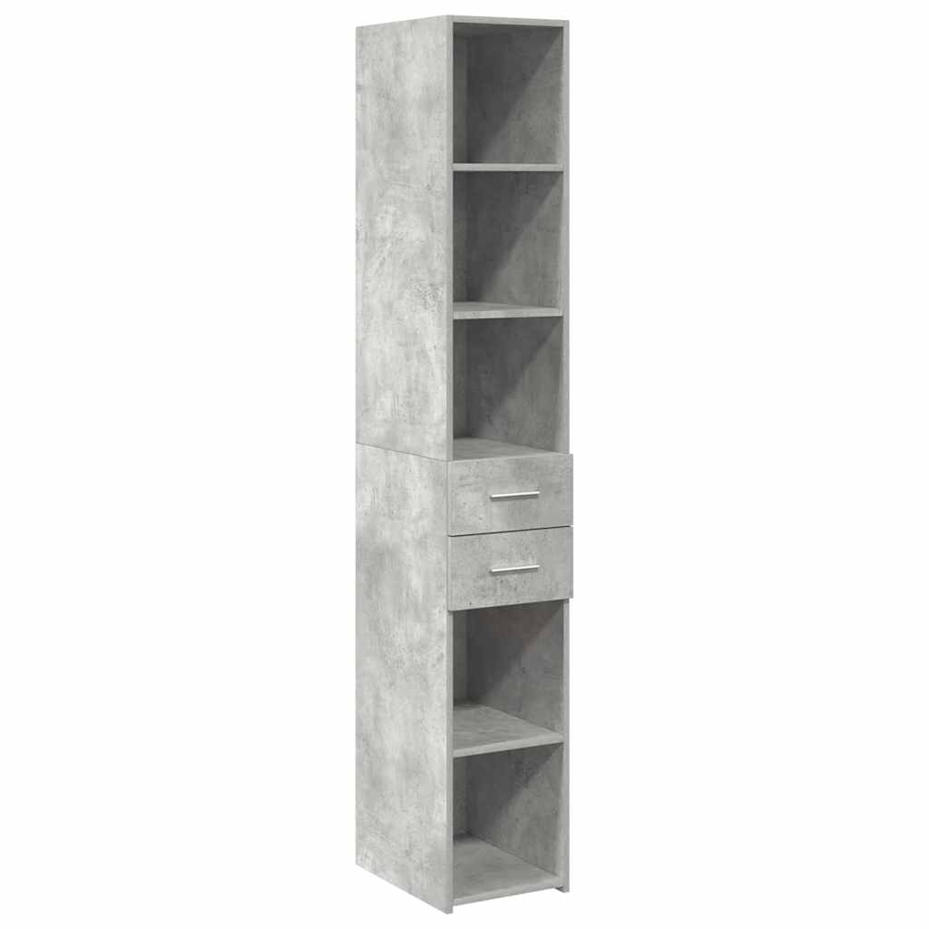 Mobile Sottile Grigio Cemento 30x42,5x225 cm in Truciolato