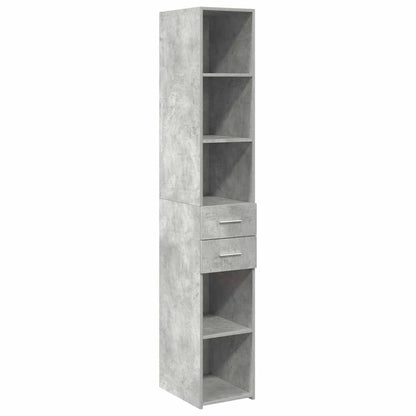 Mobile Sottile Grigio Cemento 30x42,5x225 cm in Truciolato