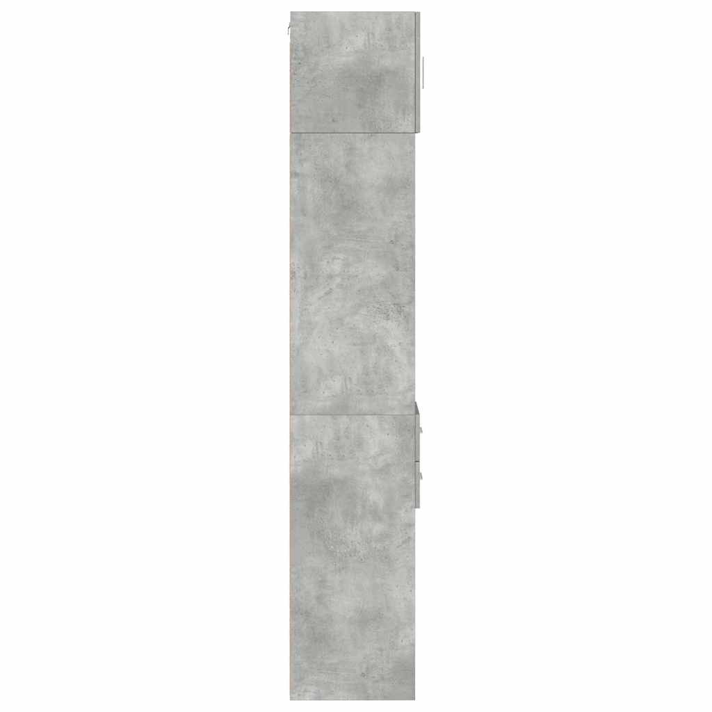 Mobile Sottile Grigio Cemento 30x42,5x225 cm in Truciolato