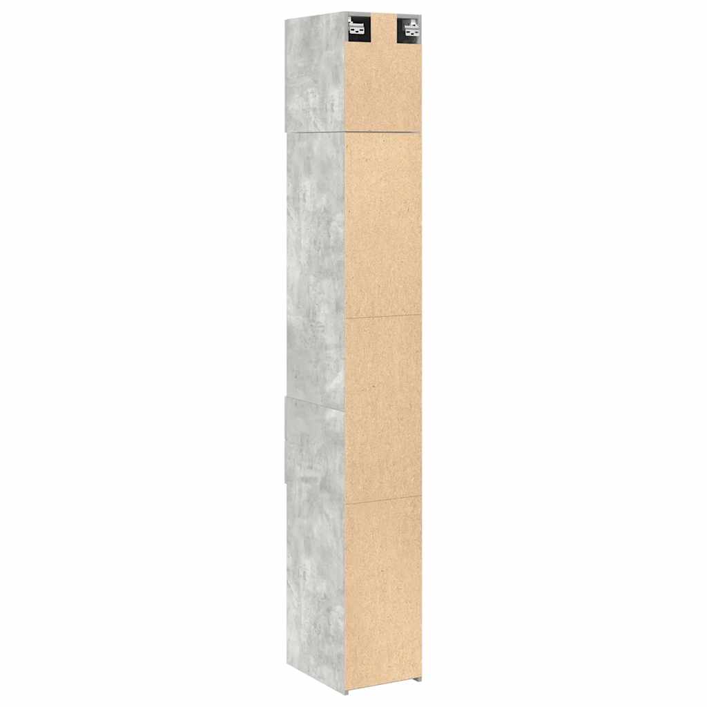 Mobile Sottile Grigio Cemento 30x42,5x225 cm in Truciolato