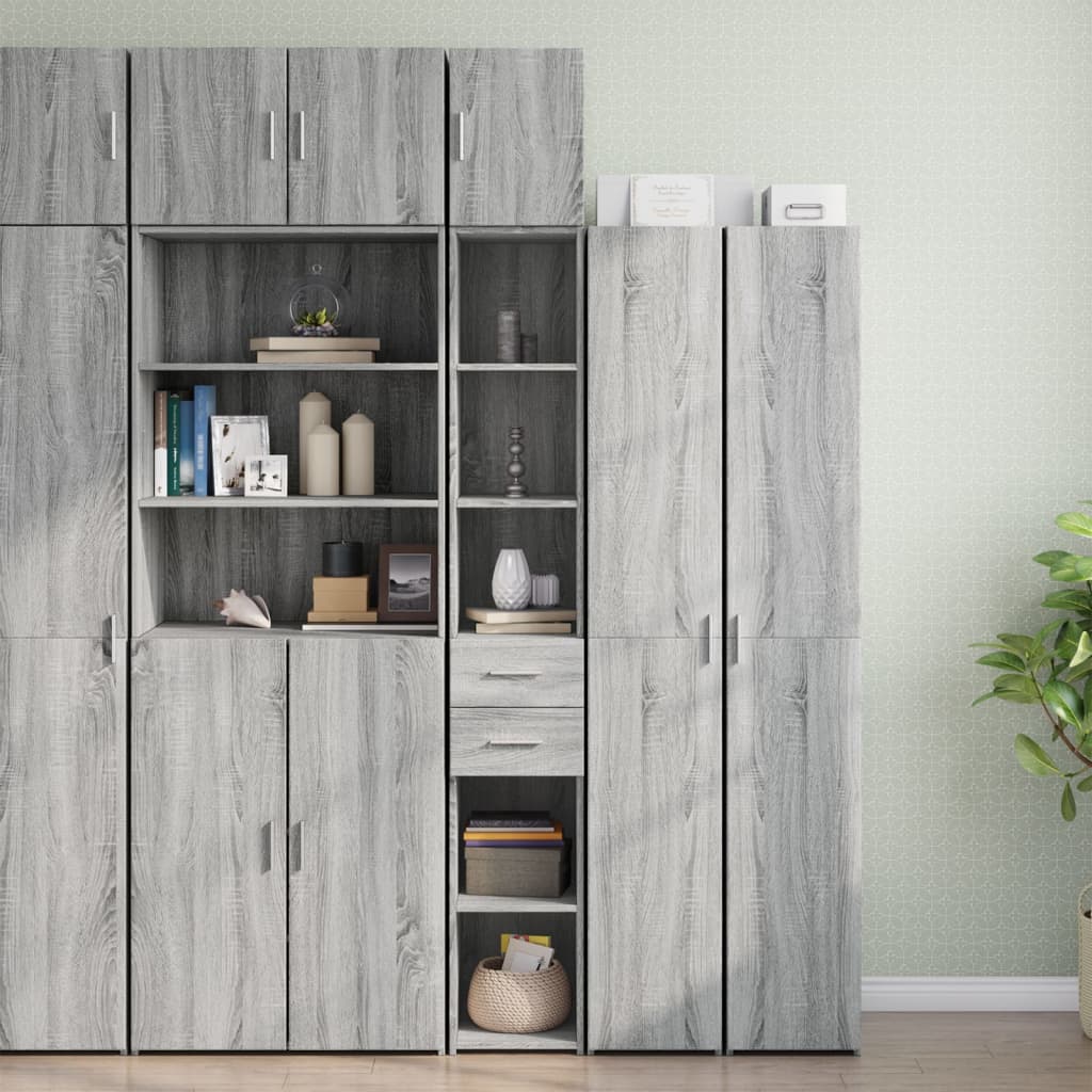 Mobile Sottile Grigio Sonoma 30x42,5x225 cm in Truciolato - homemem39