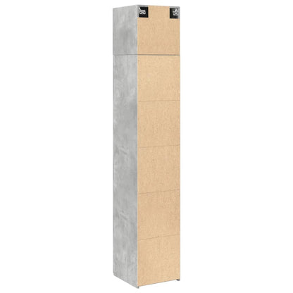 Mobile Sottile Grigio Cemento 40x42,5x225 cm in Truciolato