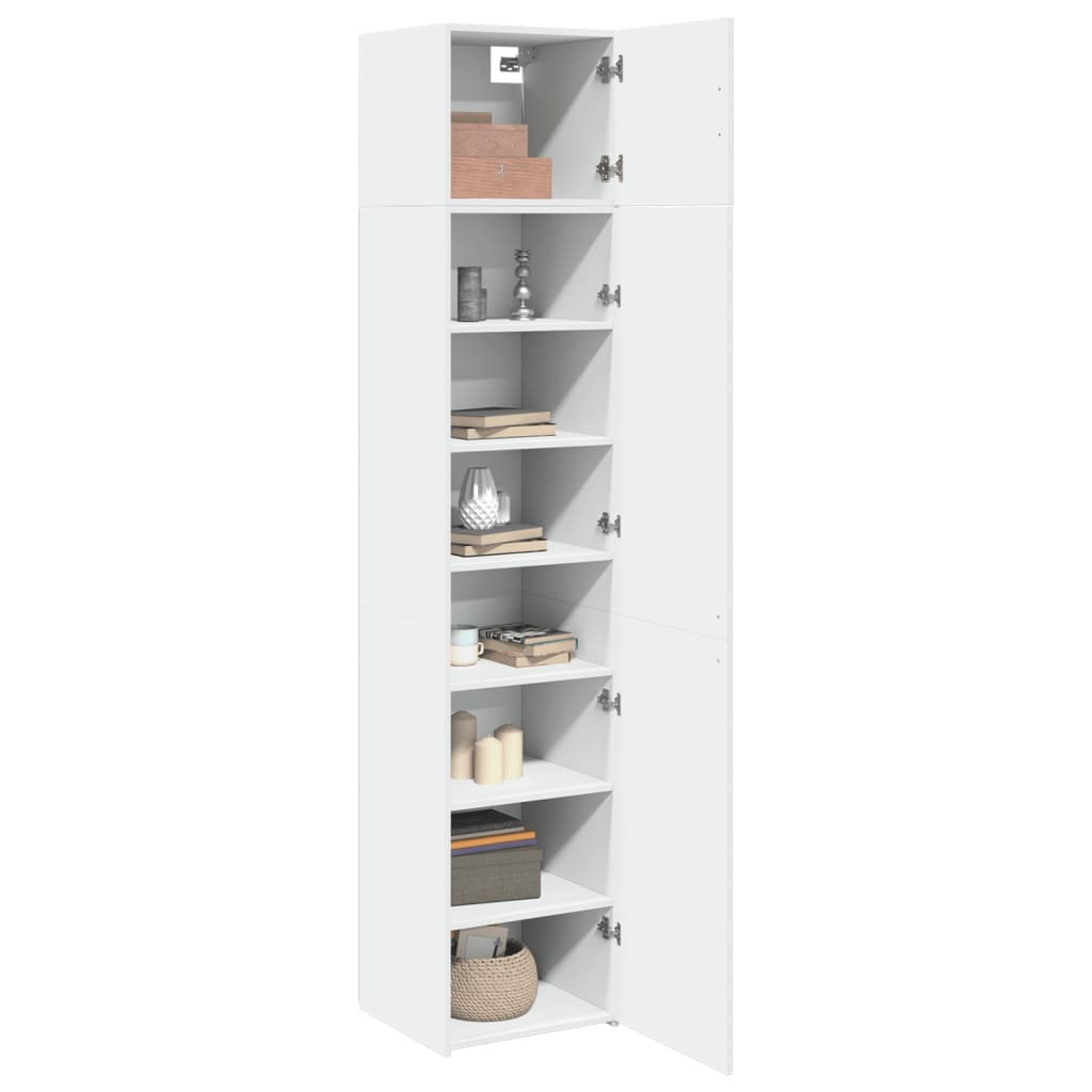 Mobile Sottile Bianco 45x42,5x225 cm in Truciolato | homemem39