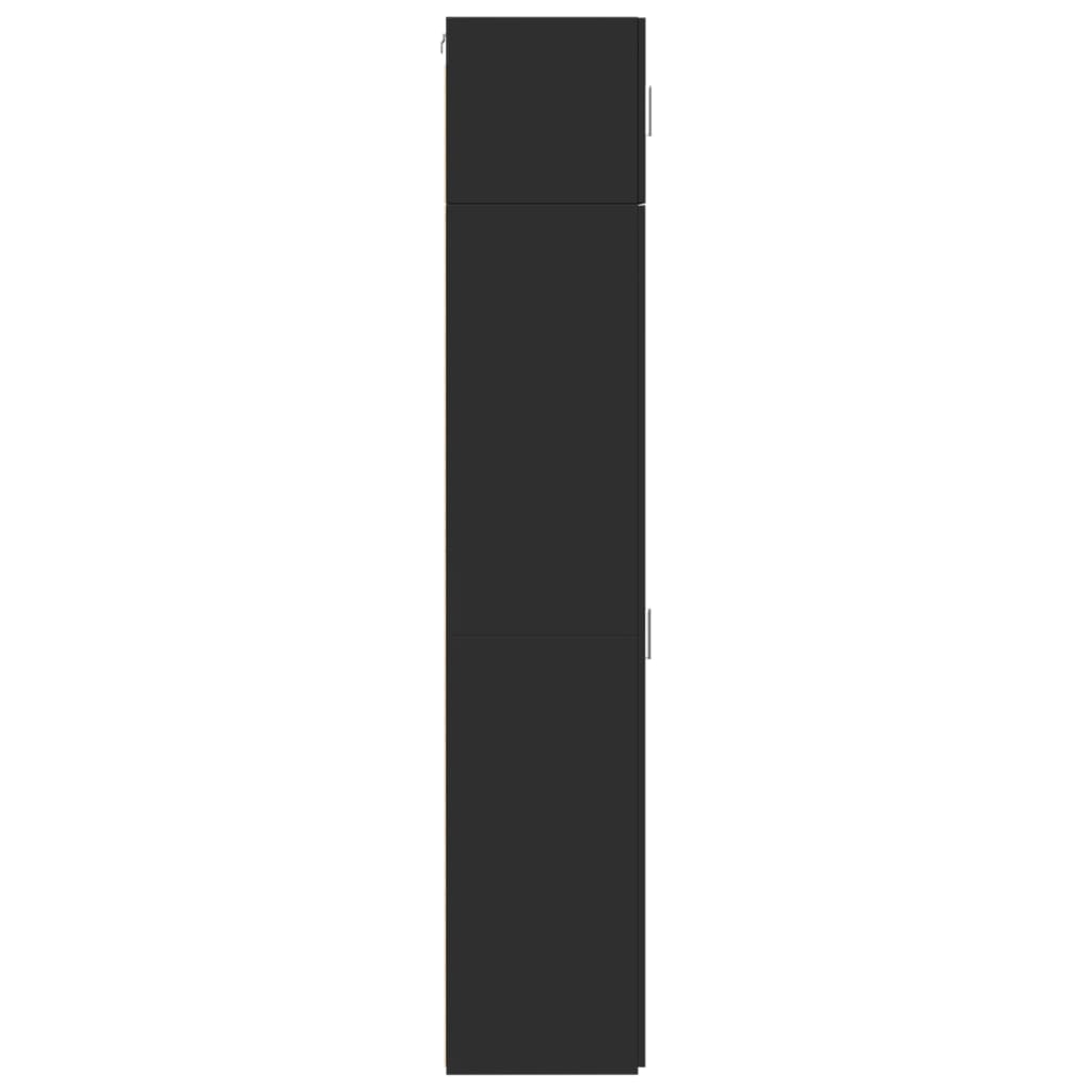 Mobile Sottile Nero 45x42,5x225 cm in Truciolato