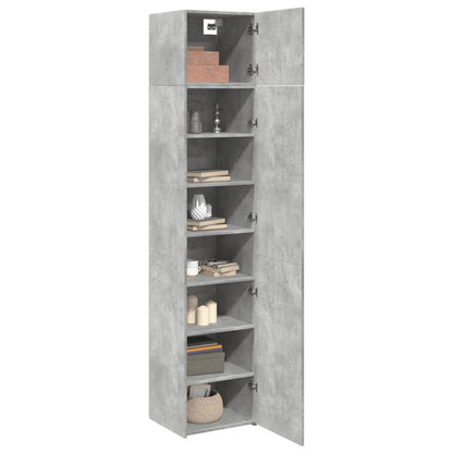 Mobile Sottile Grigio Cemento 45x42,5x225 cm in Truciolato - homemem39