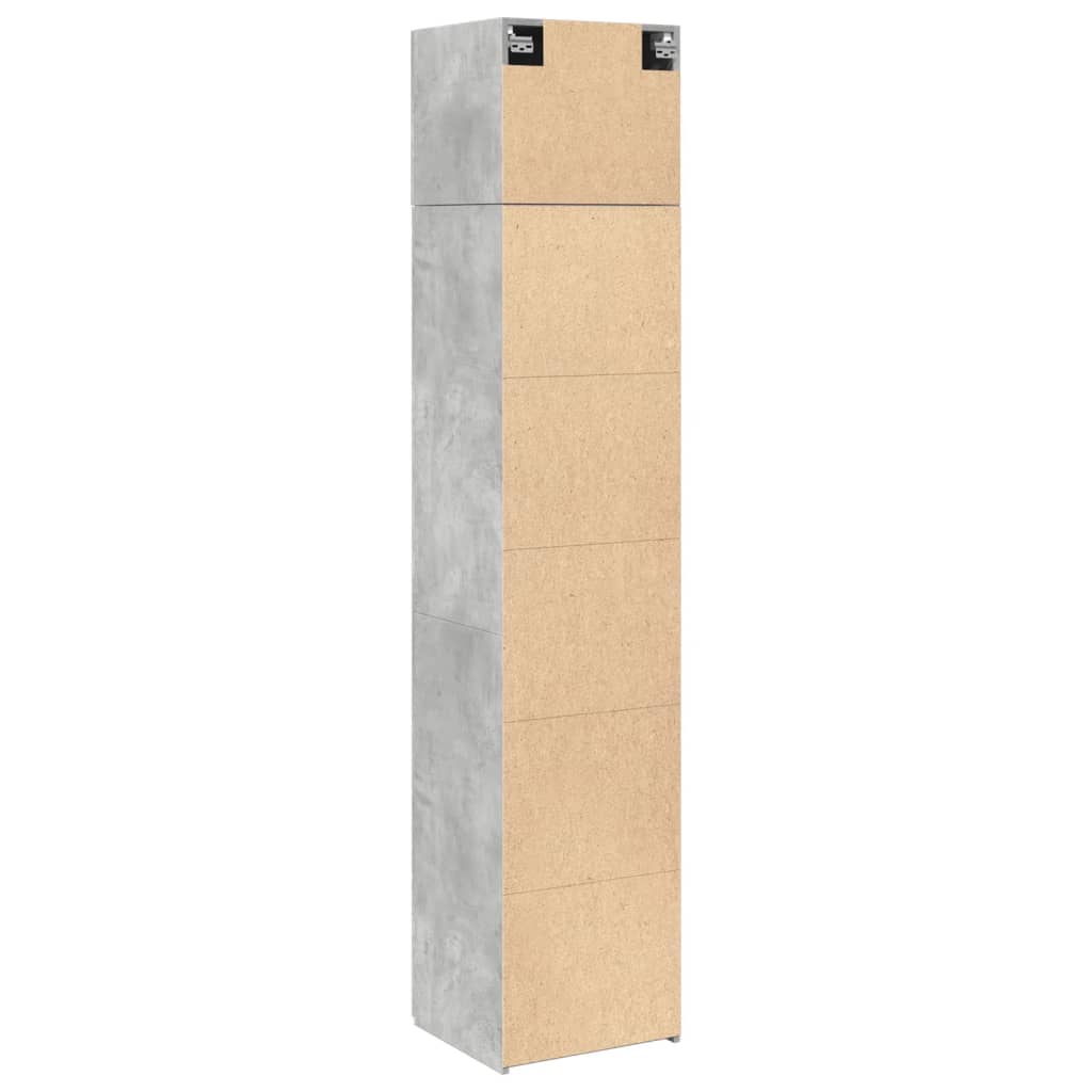 Mobile Sottile Grigio Cemento 45x42,5x225 cm in Truciolato - homemem39