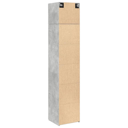 Mobile Sottile Grigio Cemento 45x42,5x225 cm in Truciolato - homemem39