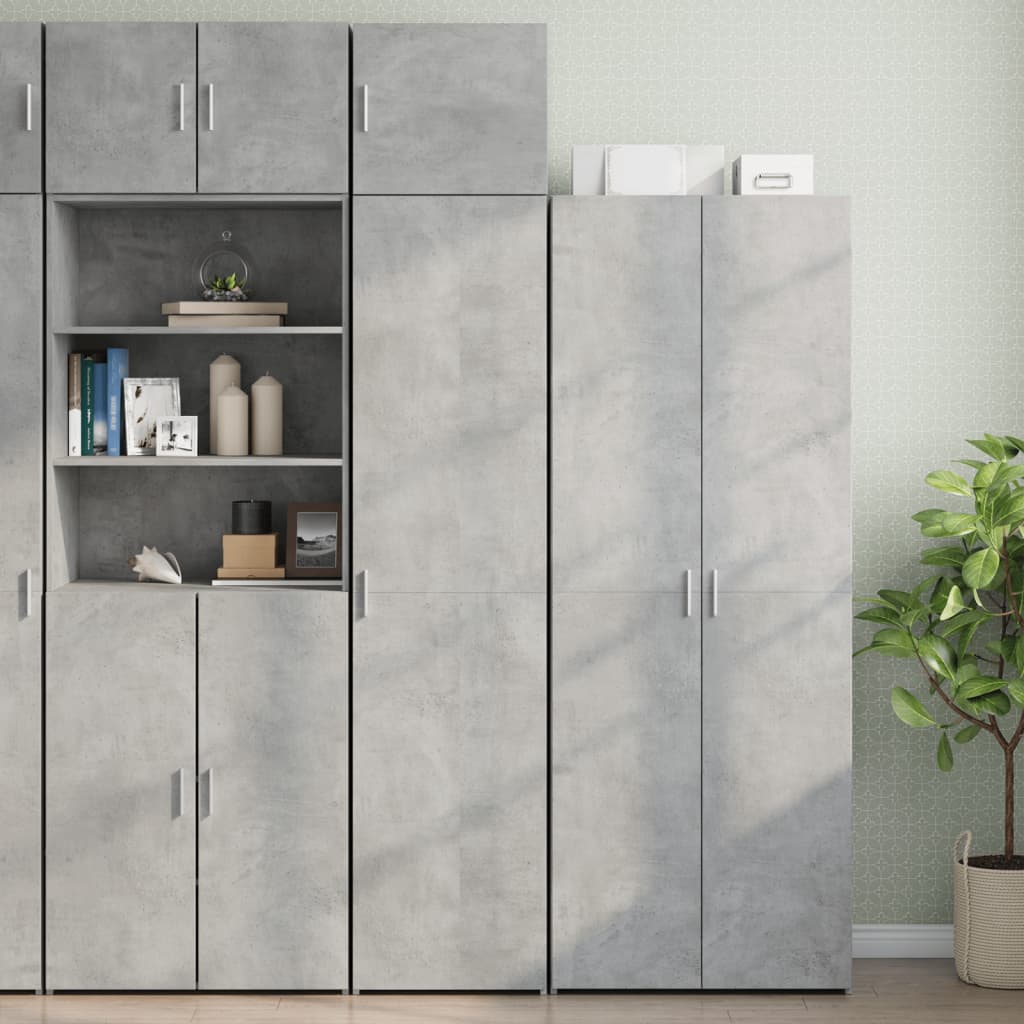 Mobile Sottile Grigio Cemento 45x42,5x225 cm in Truciolato | homemem39