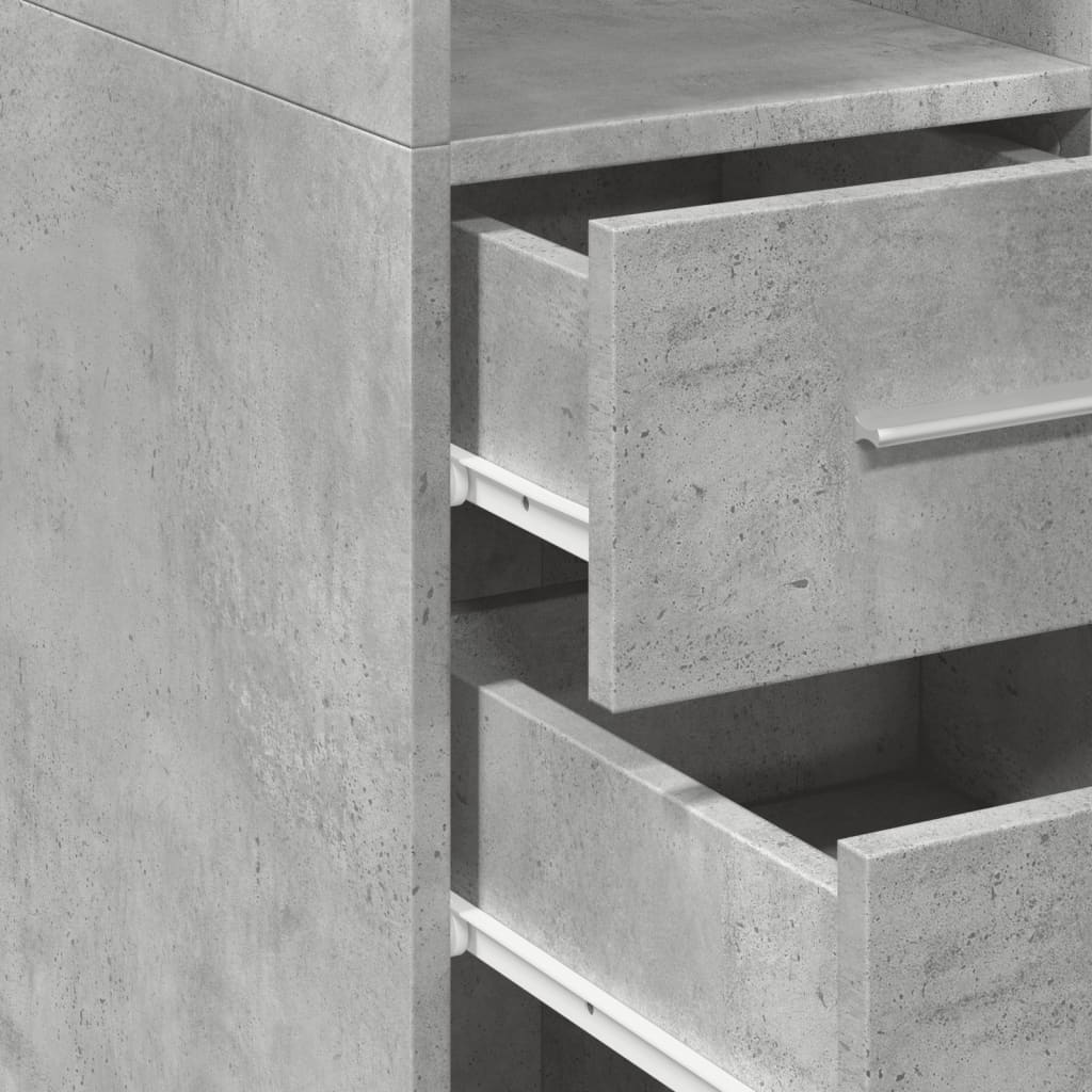 Mobile Sottile Grigio Cemento 45x42,5x225 cm in Truciolato - homemem39