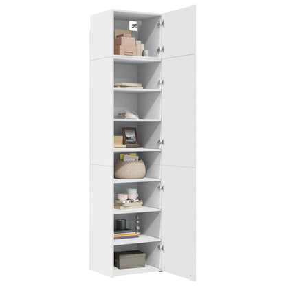 Mobile Sottile Bianco 50x42,5x225 cm in Truciolato