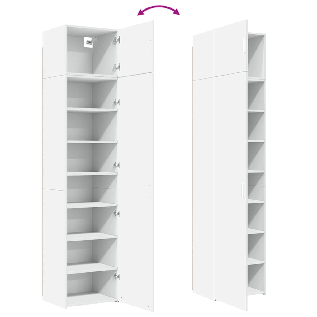 Mobile Sottile Bianco 50x42,5x225 cm in Truciolato | homemem39