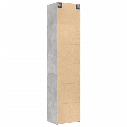 Mobile Sottile Grigio Cemento 50x42,5x225 cm in Truciolato