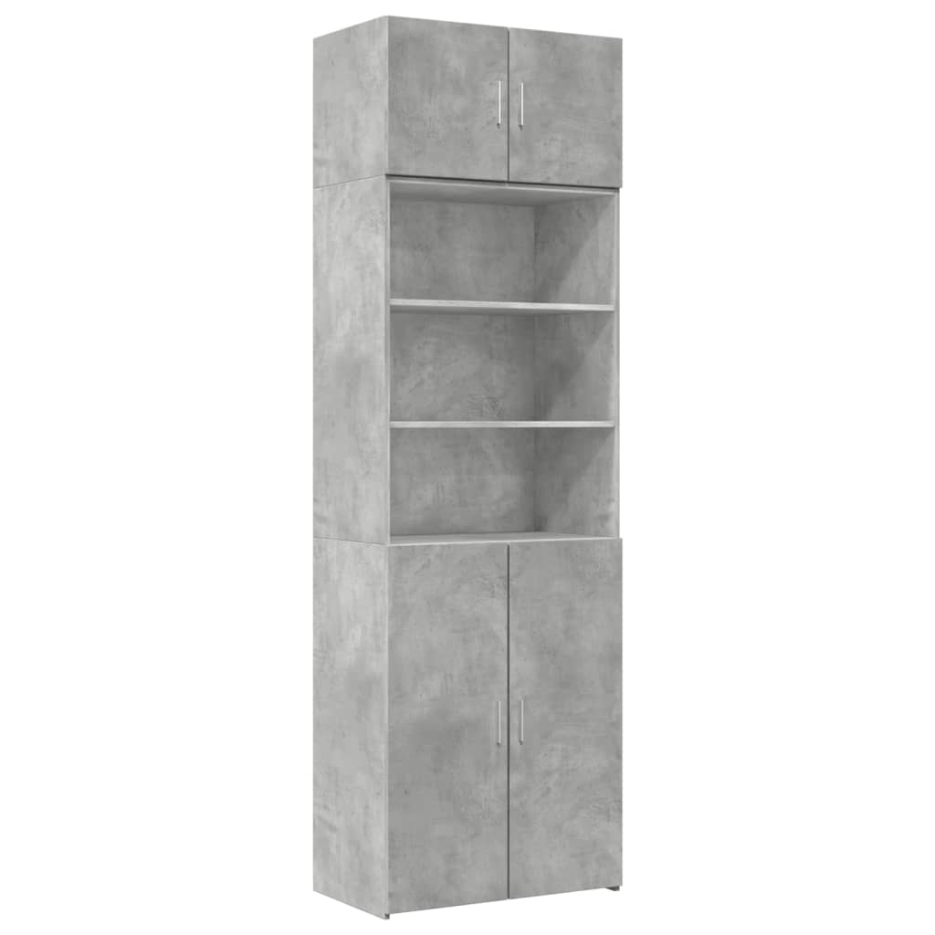 Armadietto Grigio Cemento 70x42,5x225 cm in Truciolato - homemem39