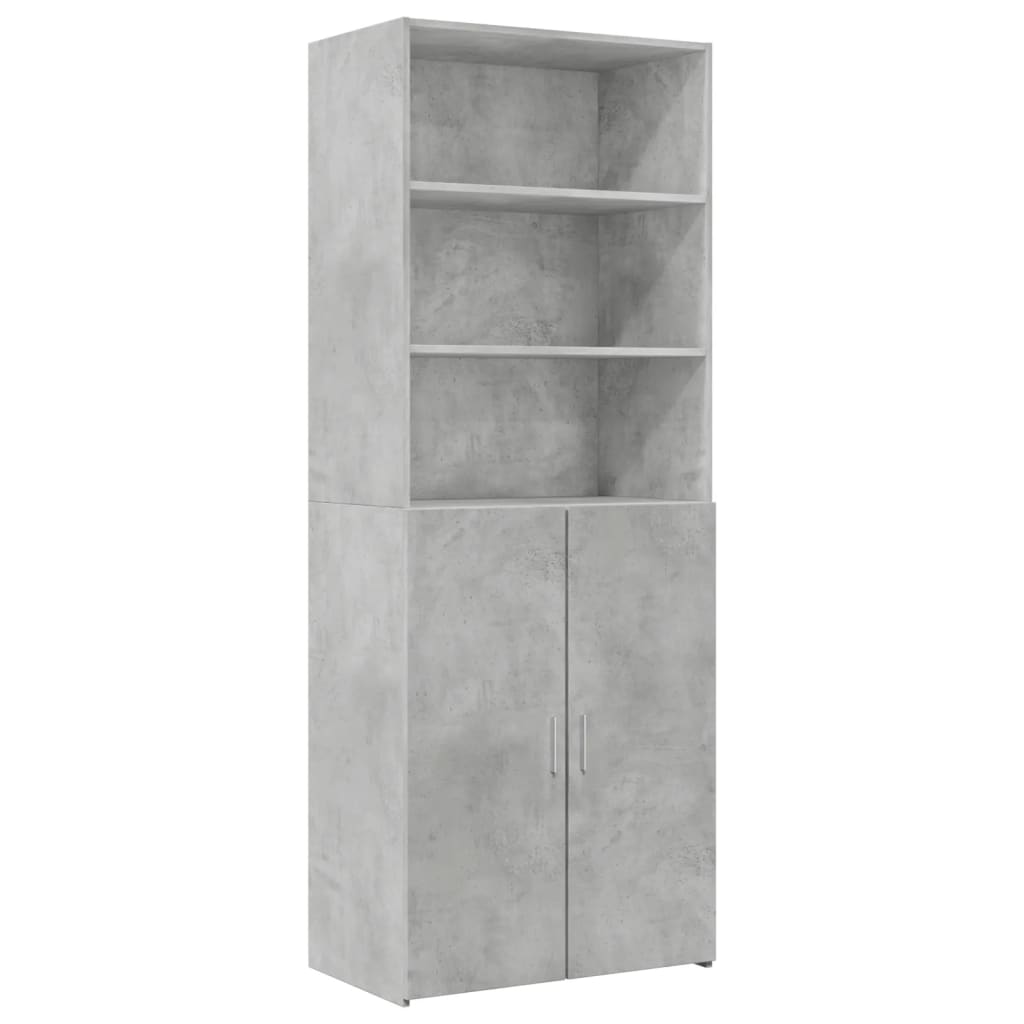 Armadietto Grigio Cemento 70x42,5x225 cm in Truciolato