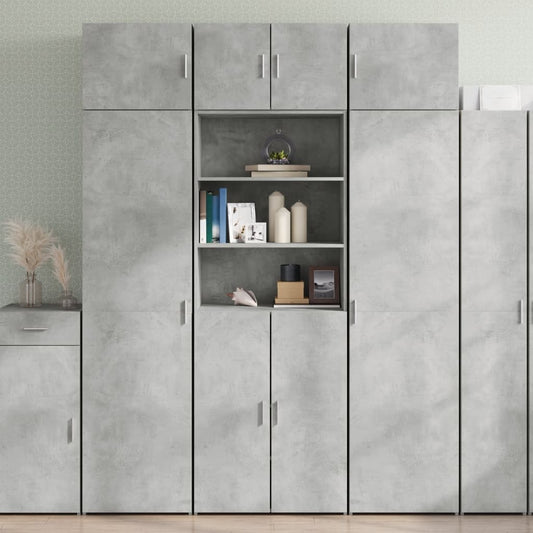 Armadietto Grigio Cemento 70x42,5x225 cm in Truciolato