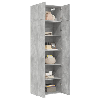 Armadietto Grigio Cemento 70x42,5x225 cm in Legno Multistrato - homemem39