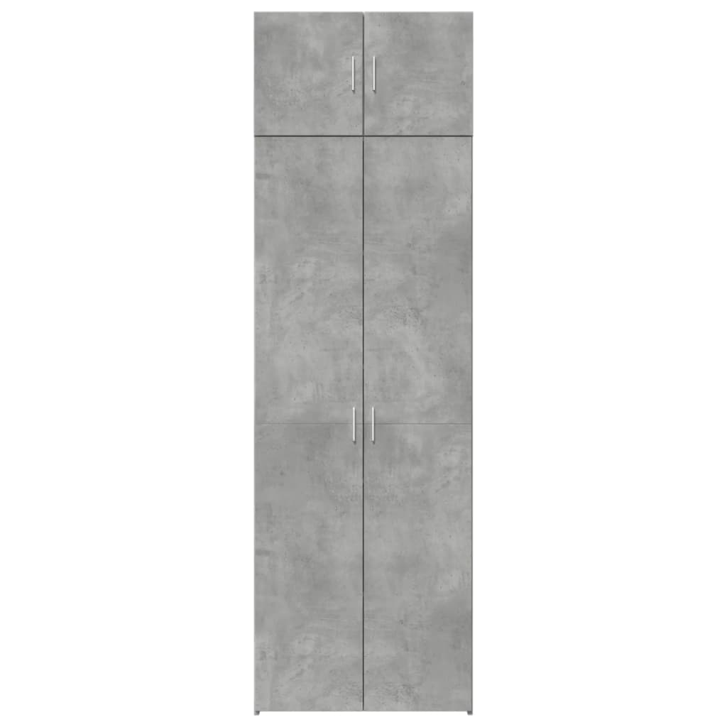 Armadietto Grigio Cemento 70x42,5x225 cm in Legno Multistrato