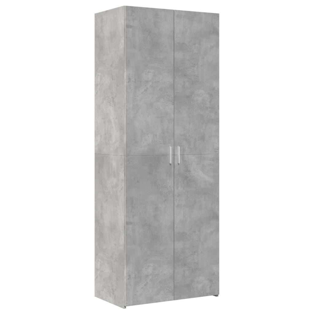 Armadietto Grigio Cemento 70x42,5x225 cm in Legno Multistrato