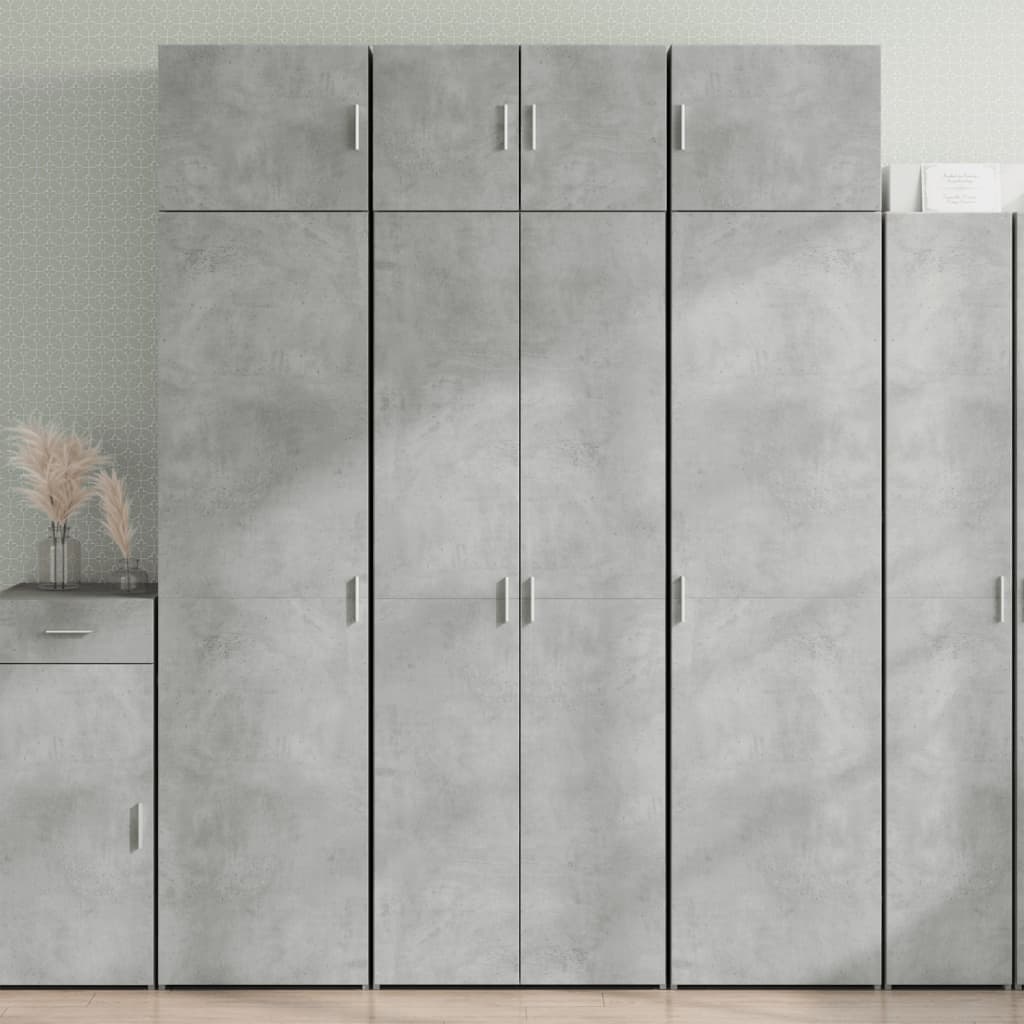 Armadietto Grigio Cemento 70x42,5x225 cm in Legno Multistrato