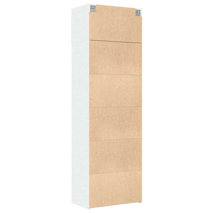 Mobile Portaoggetti Bianco 70x42,5x225 cm in Truciolato - homemem39