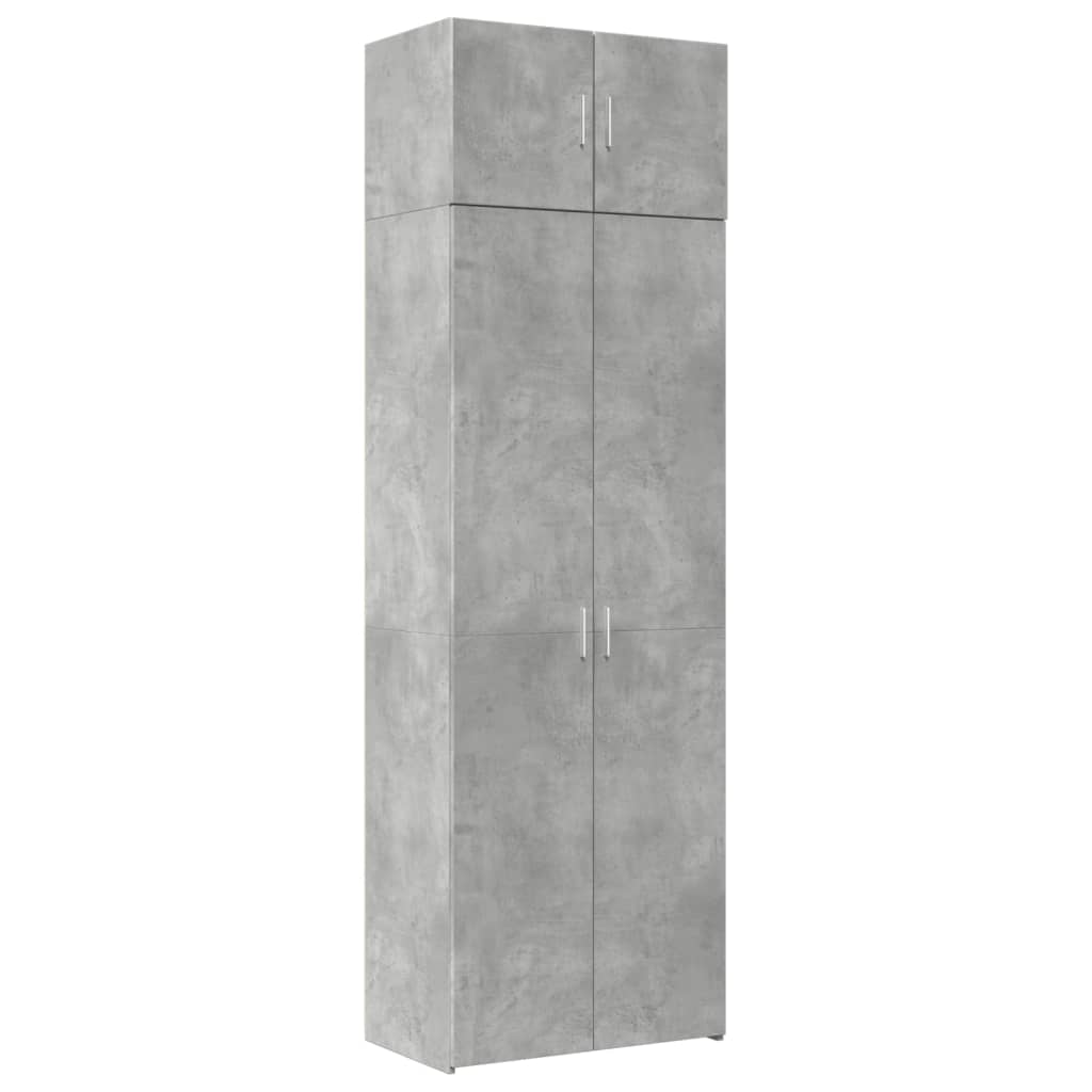 Armadietto Grigio Cemento 70x42,5x225 cm in Legno Multistrato